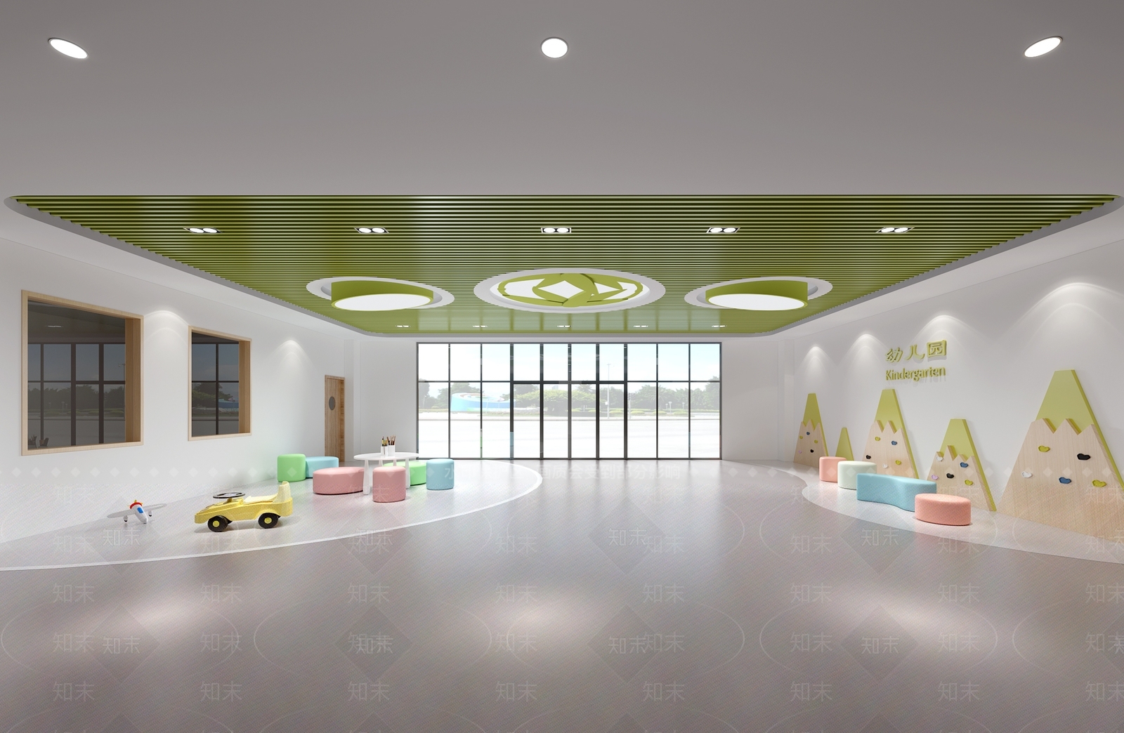 现代幼儿园大厅SU模型下载【ID:1156735989】