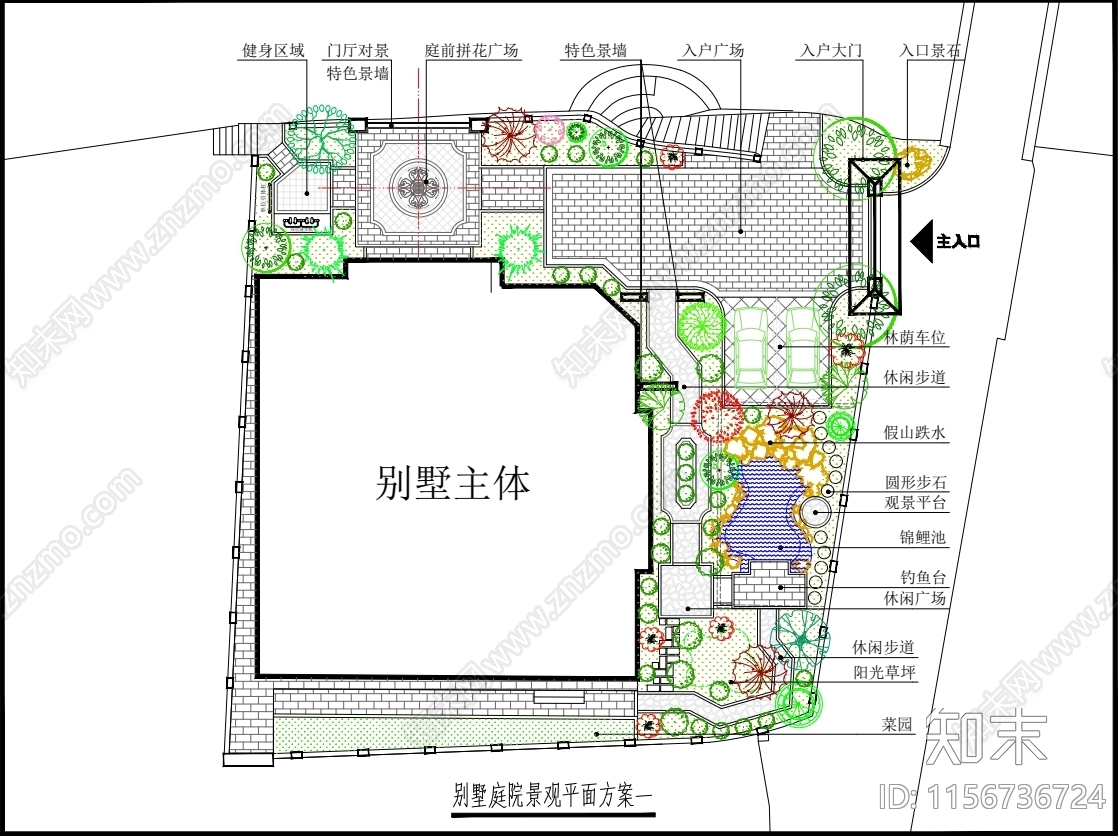 私家别墅庭院景观方案施工图下载【ID:1156736724】