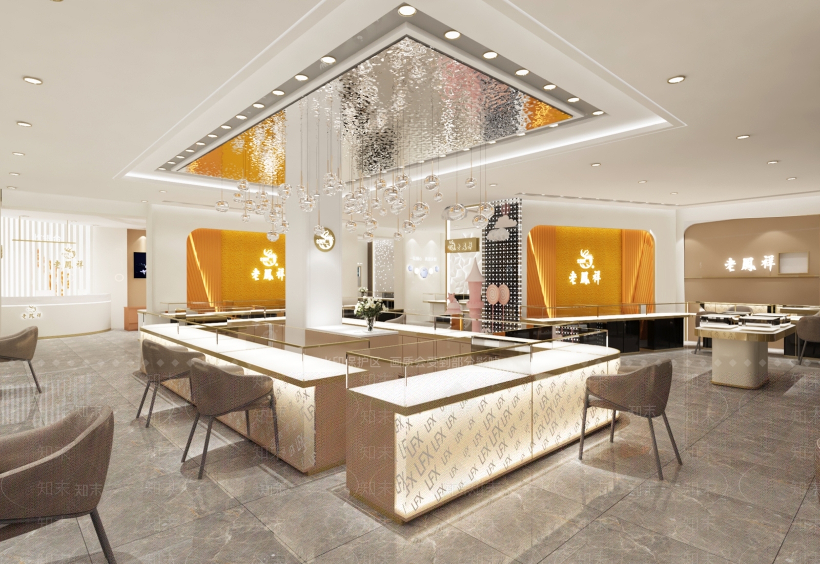 现代老凤祥珠宝店3D模型下载【ID:1157031574】