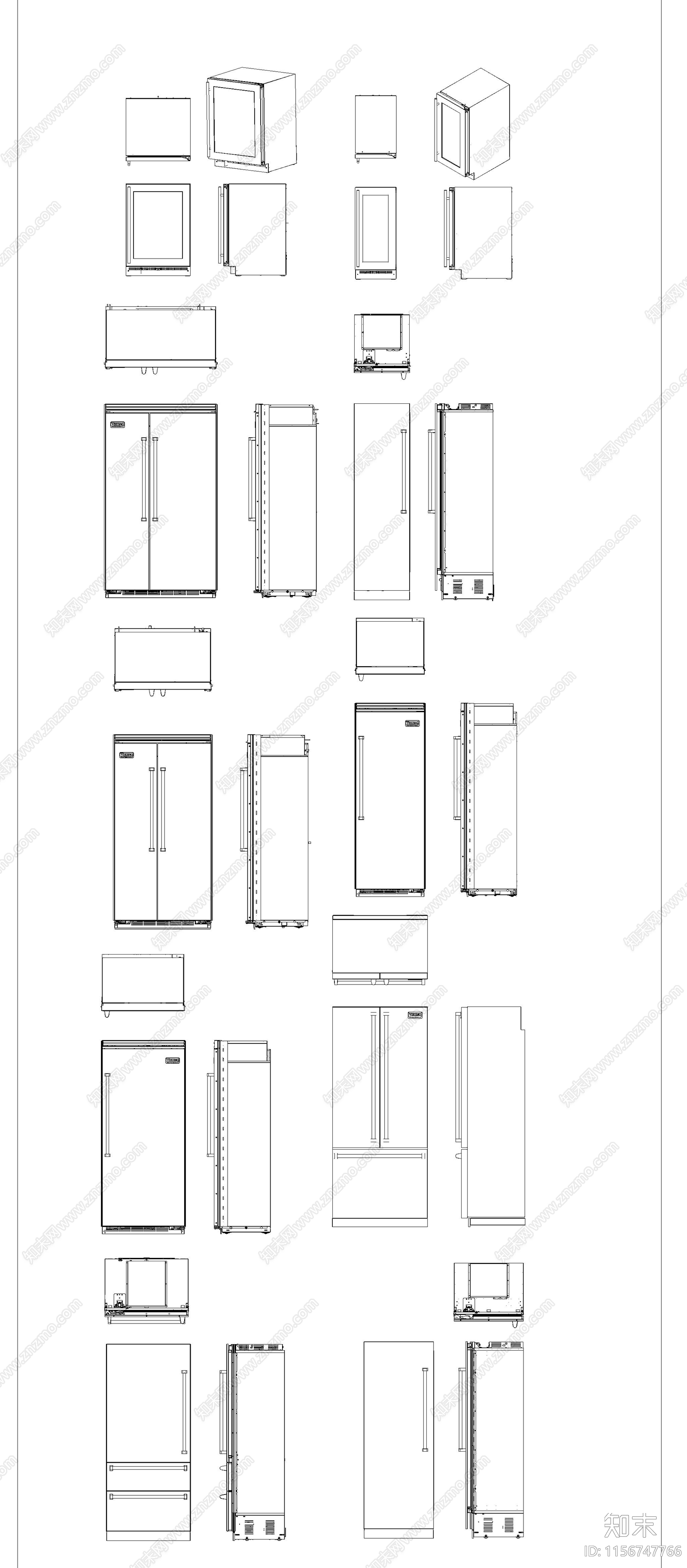 冰箱图库施工图下载【ID:1156747766】