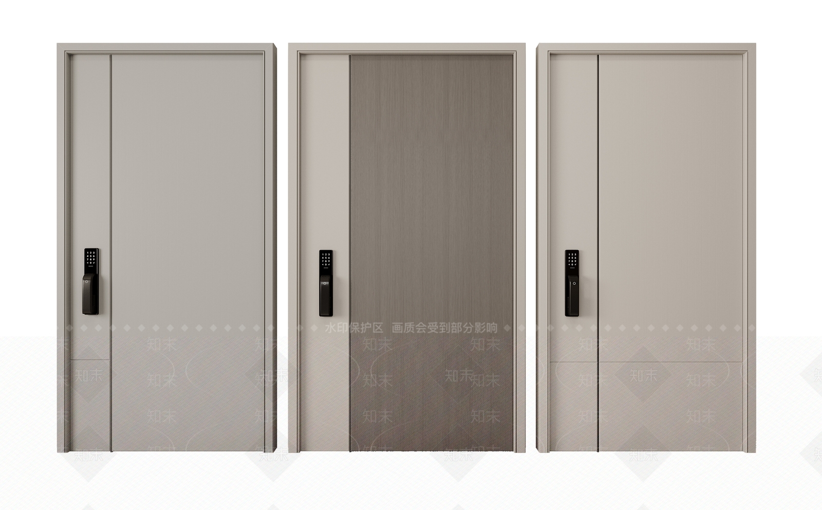 现代防盗门3D模型下载【ID:1156748039】