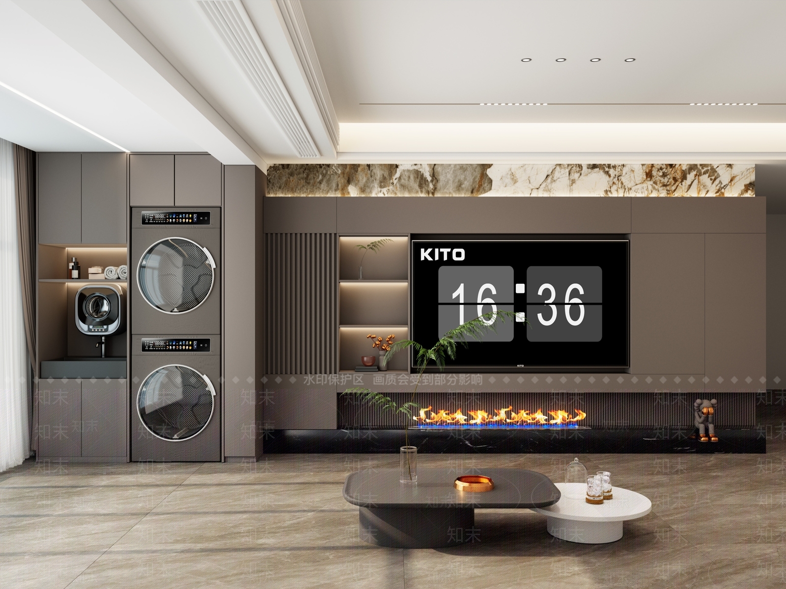 现代电视背景墙3D模型下载【ID:1156749011】