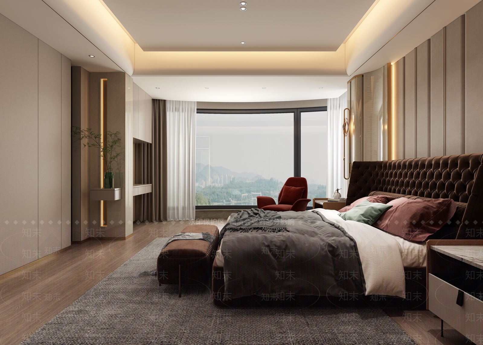 现代衣帽间3D模型下载【ID:1214368778】