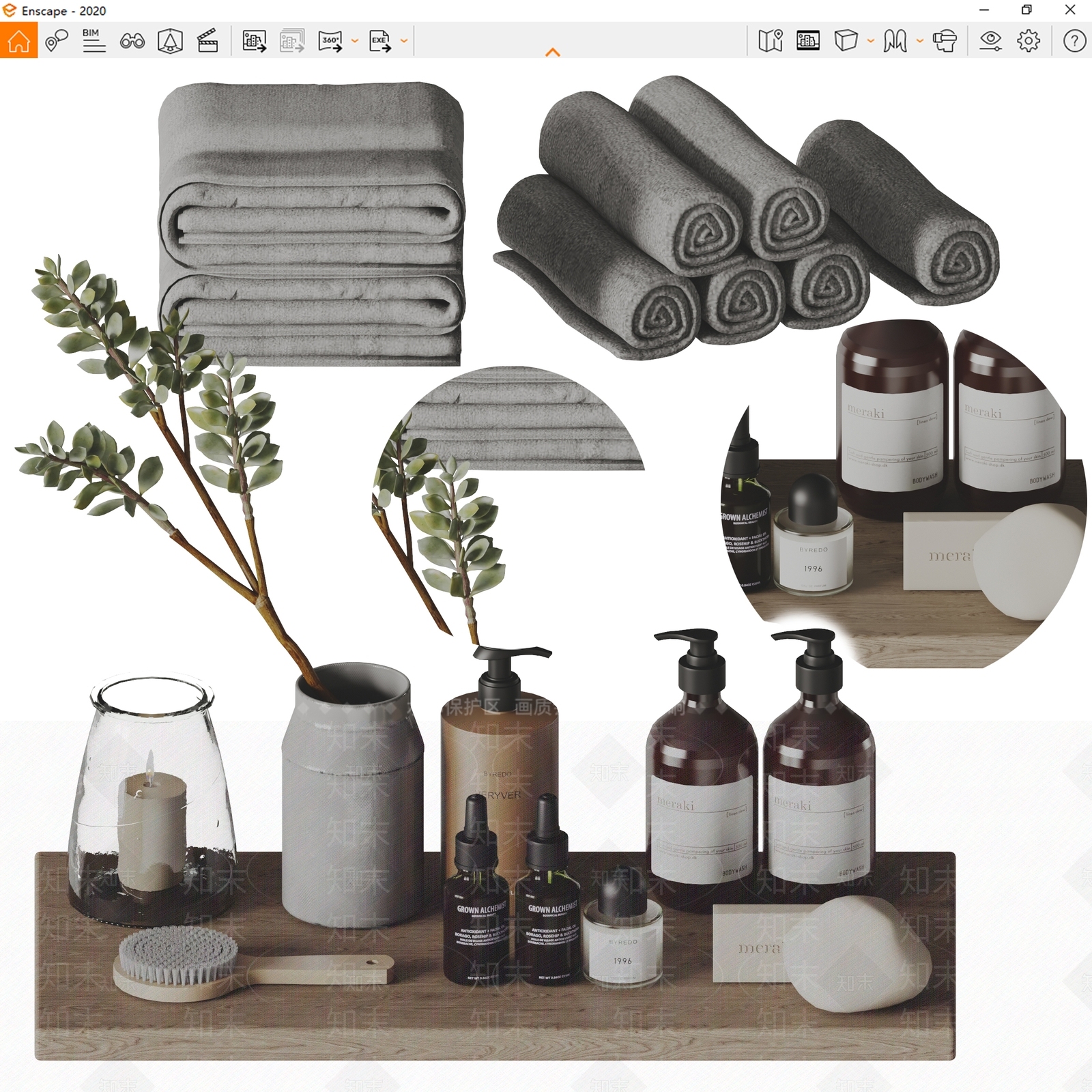 洗浴用品SU模型下载【ID:1156767123】