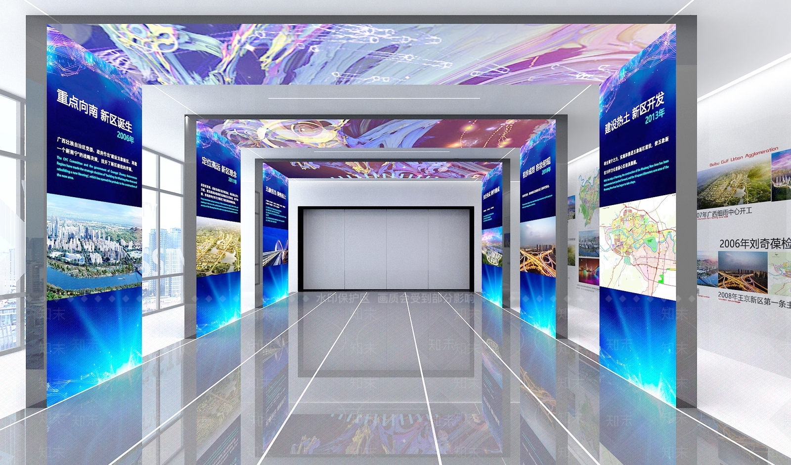 现代科技展厅SU模型下载【ID:1158738985】