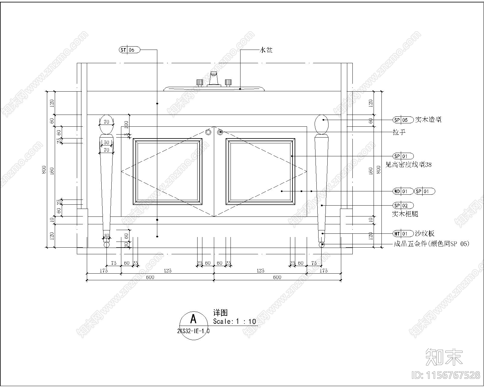 酒店宾馆公共卫生间cad施工图下载【ID:1156767528】