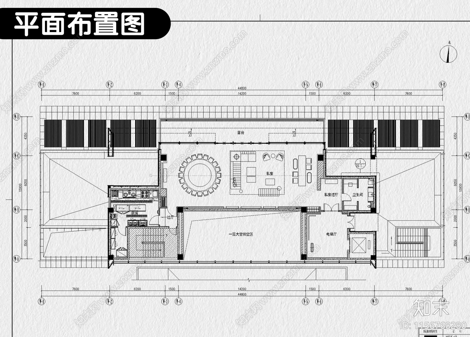 禅意会所装修设计cad施工图下载【ID:1156768280】