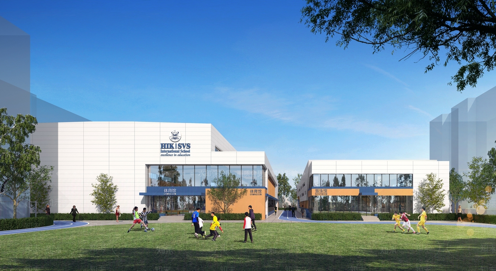 现代学校体育馆SU模型下载【ID:1156769895】