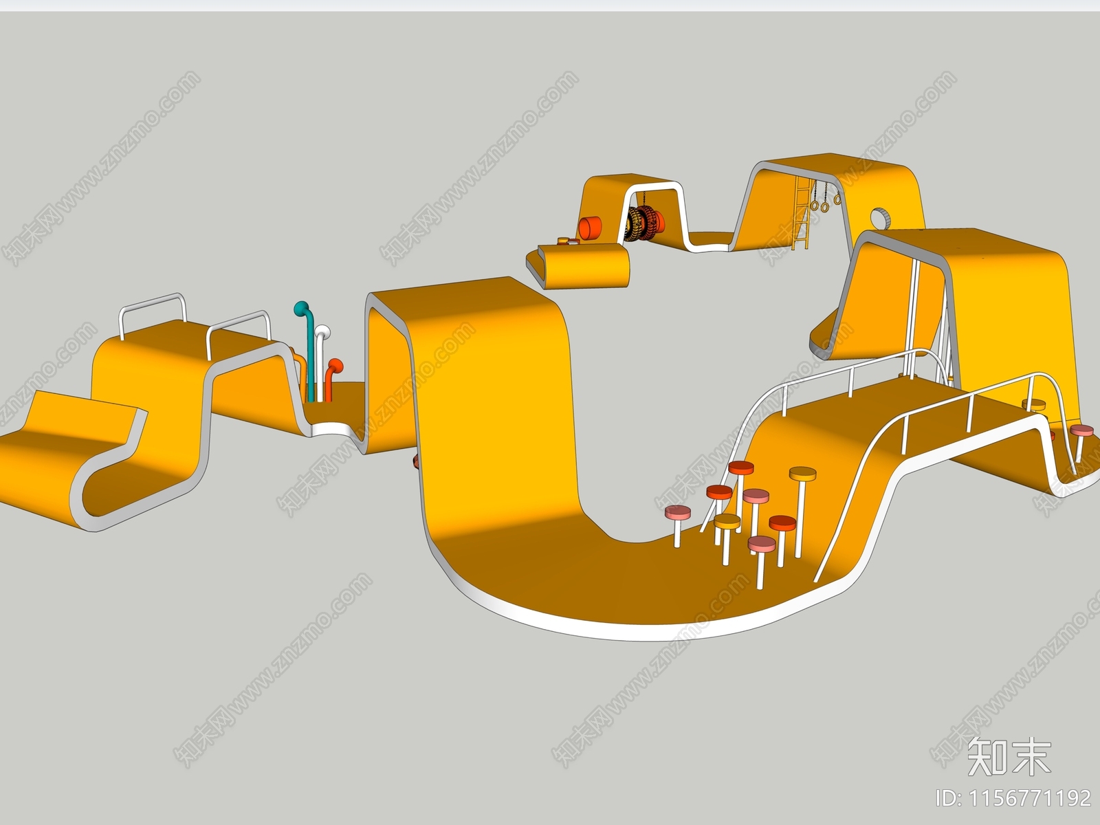 儿童游乐设施SU模型下载【ID:1156771192】