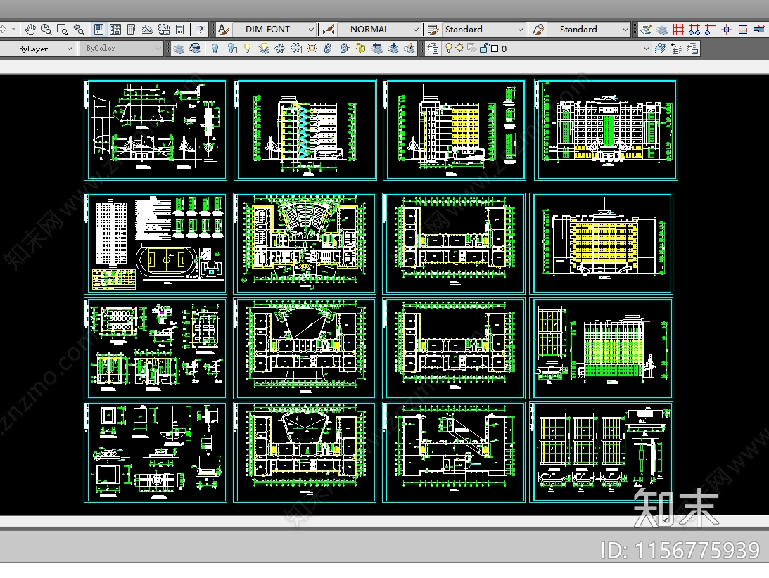学校综合楼全套建筑图cad施工图下载【ID:1156775939】