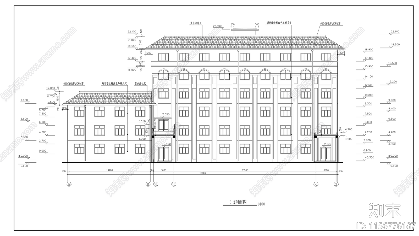学校综合楼建筑cad施工图下载【ID:1156776187】