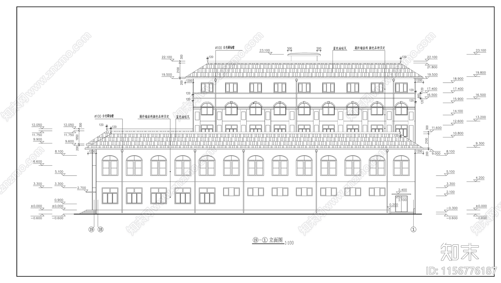 学校综合楼建筑cad施工图下载【ID:1156776187】