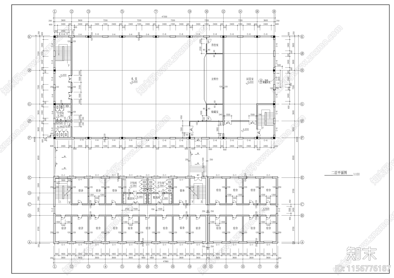 学校综合楼建筑cad施工图下载【ID:1156776187】