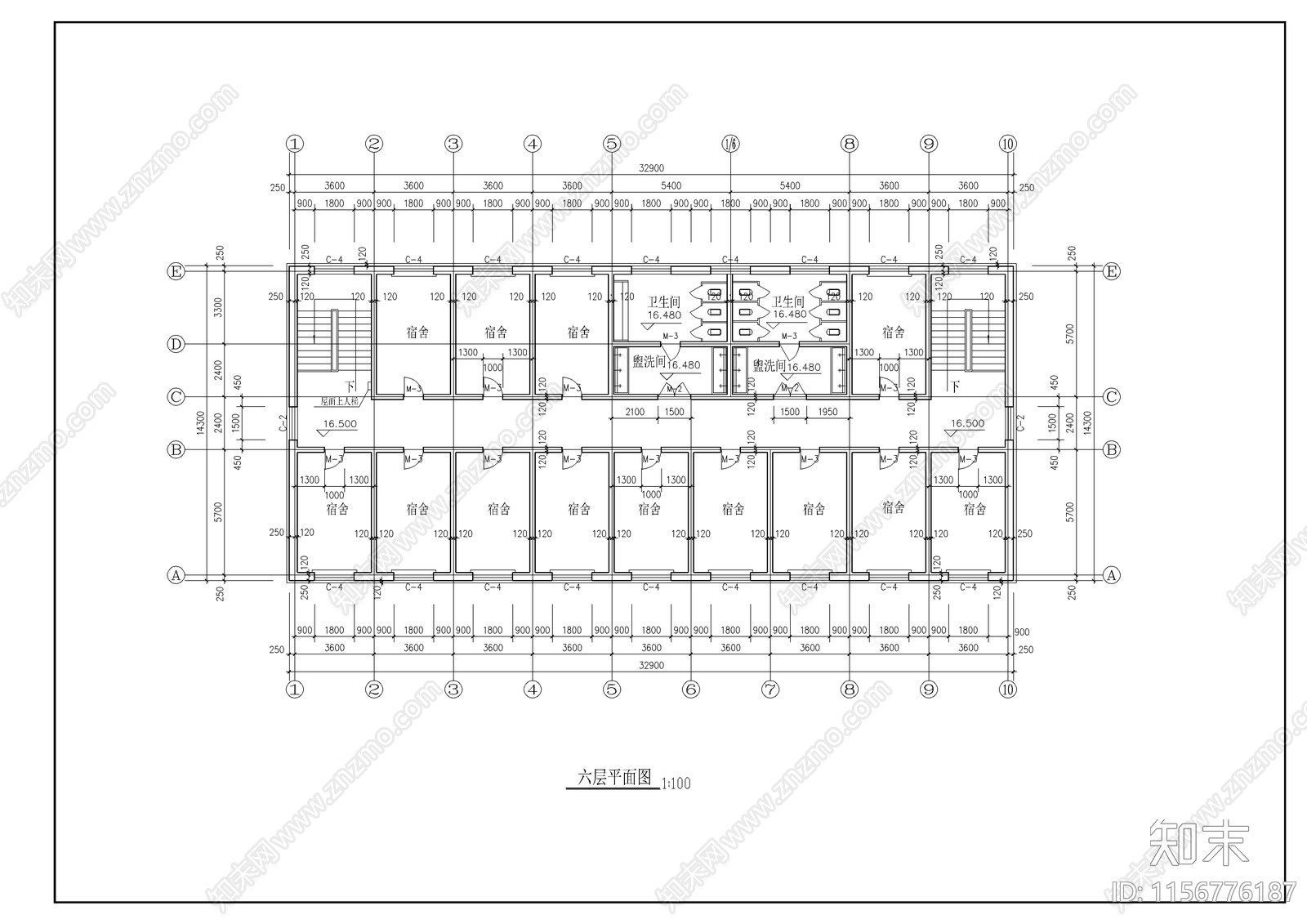 学校综合楼建筑cad施工图下载【ID:1156776187】