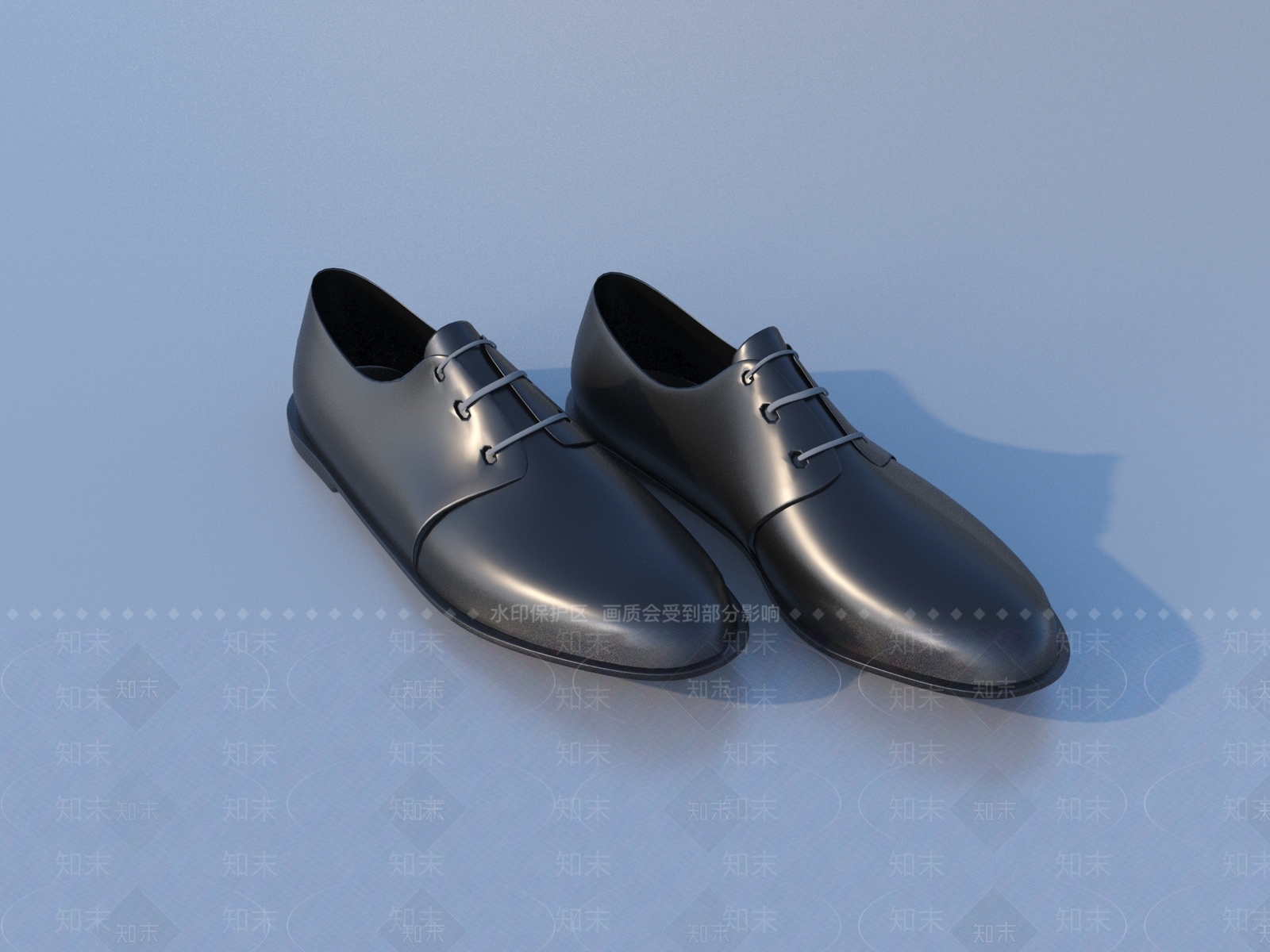 现代男皮鞋3D模型下载【ID:1156776639】