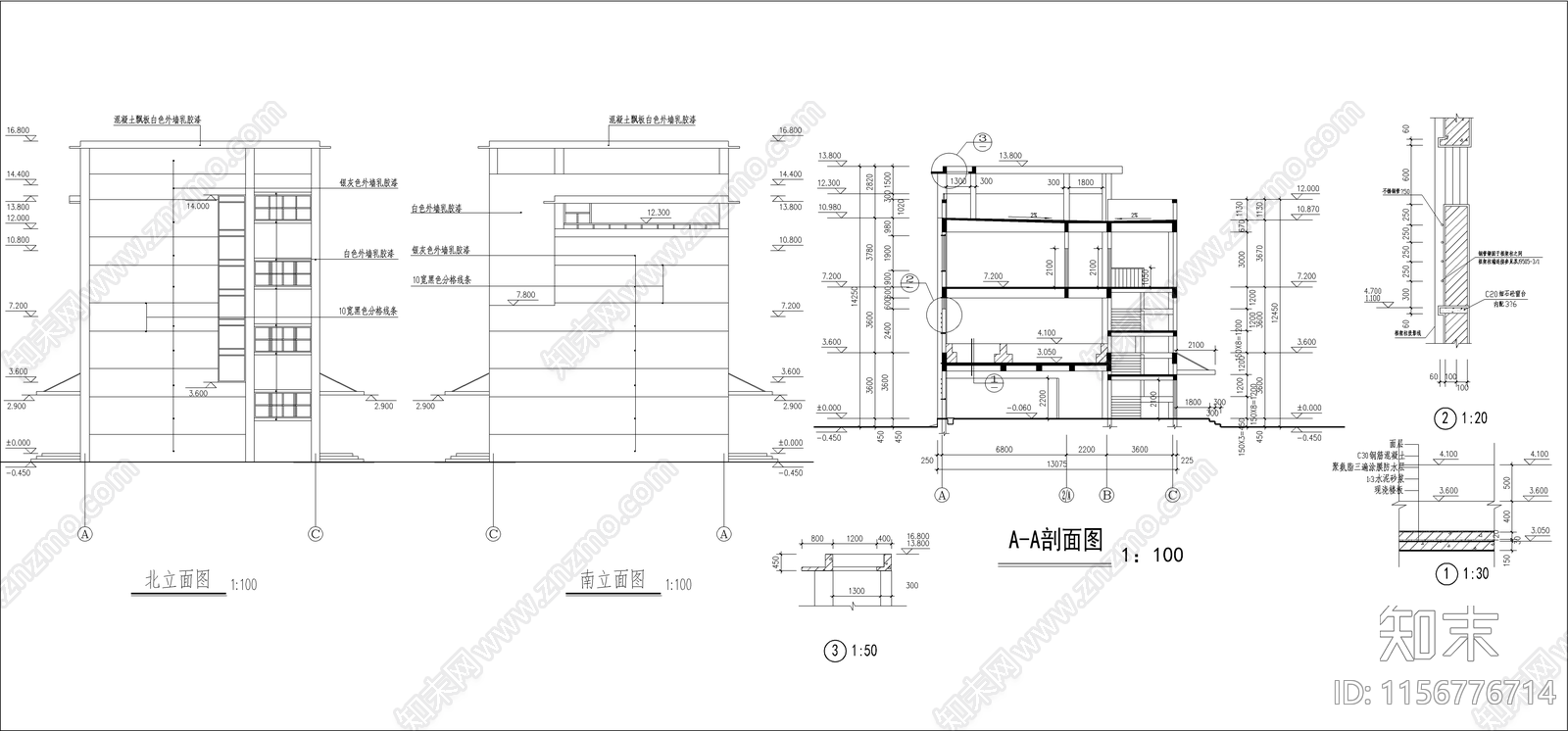 学校浴室建施图cad施工图下载【ID:1156776714】