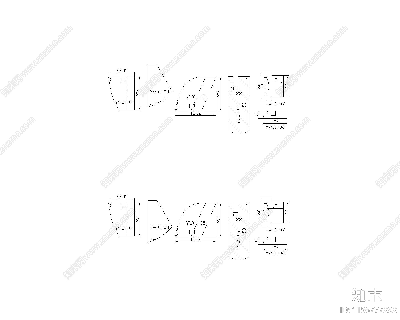 红木龙凤盘纹六方坐墩cad施工图下载【ID:1156777292】