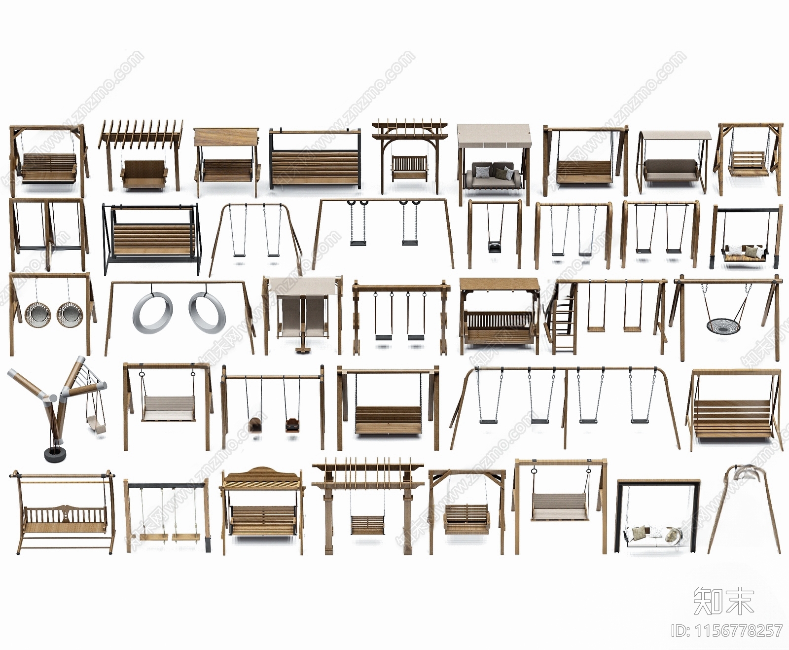 现代秋千3D模型下载【ID:1156778257】