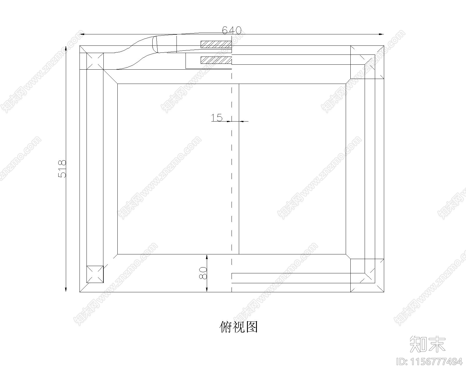 红木欧式花纹扶手椅cad施工图下载【ID:1156777494】