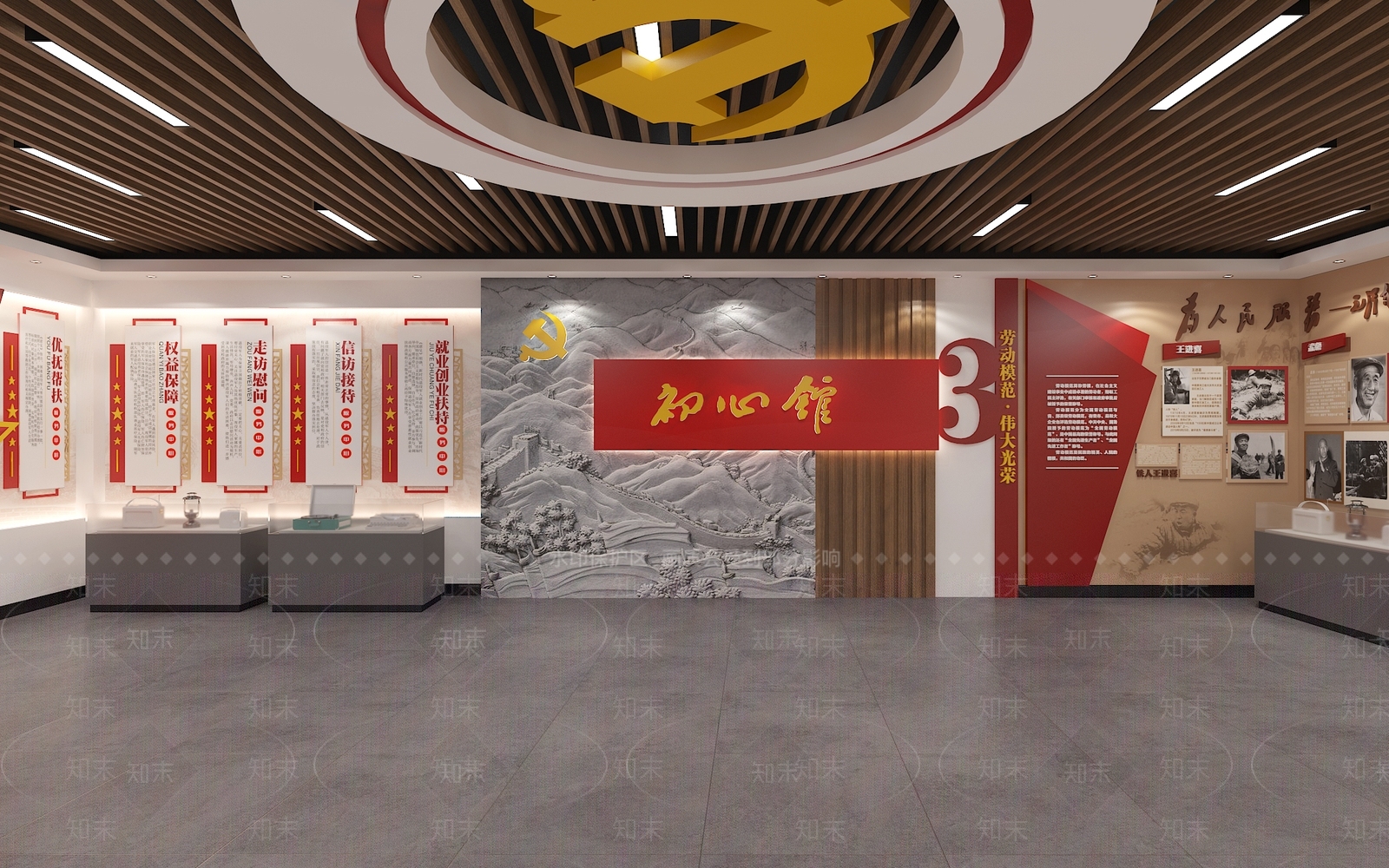 现代党建展厅SU模型下载【ID:1156788006】