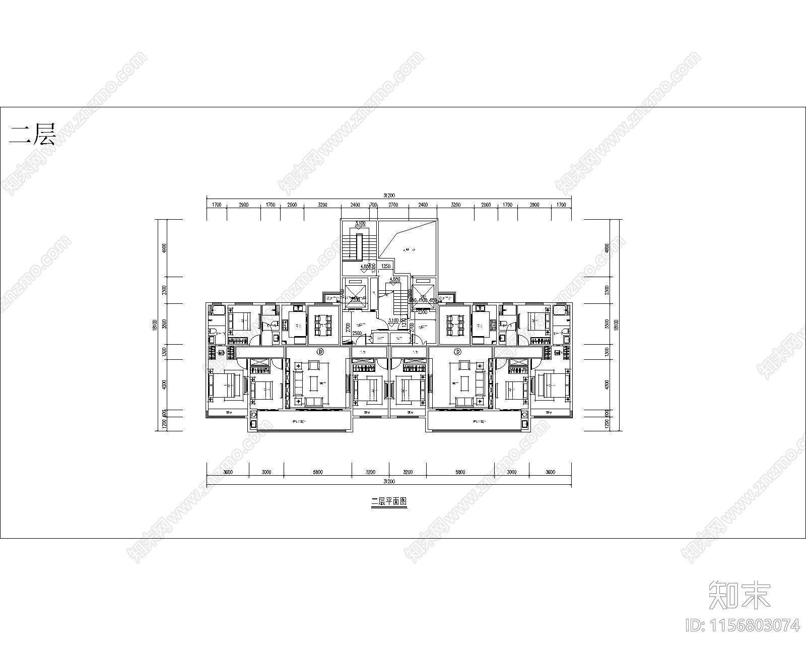 170南北通大面宽洋房全套图纸cad施工图下载【ID:1156803074】