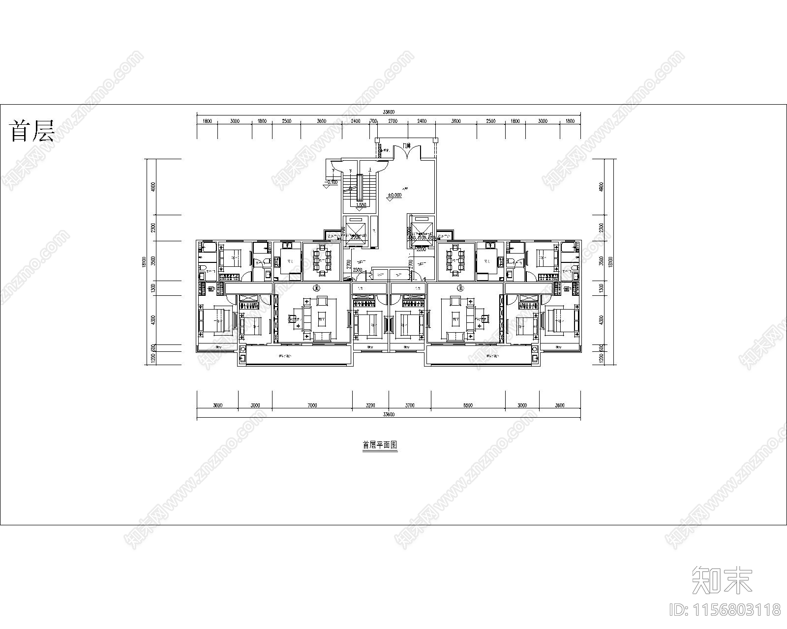 185南北通大面宽洋房全套图纸cad施工图下载【ID:1156803118】