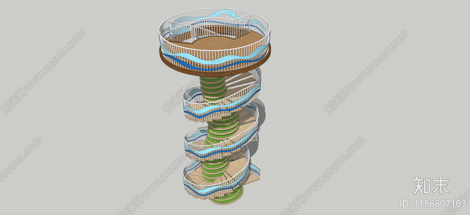 现代景观塔SU模型下载【ID:1156807103】