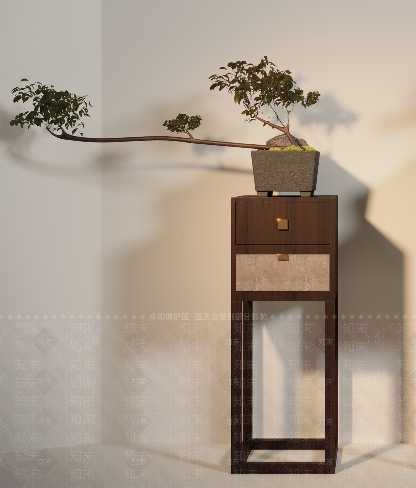 新中式花架SU模型下载【ID:1156807068】