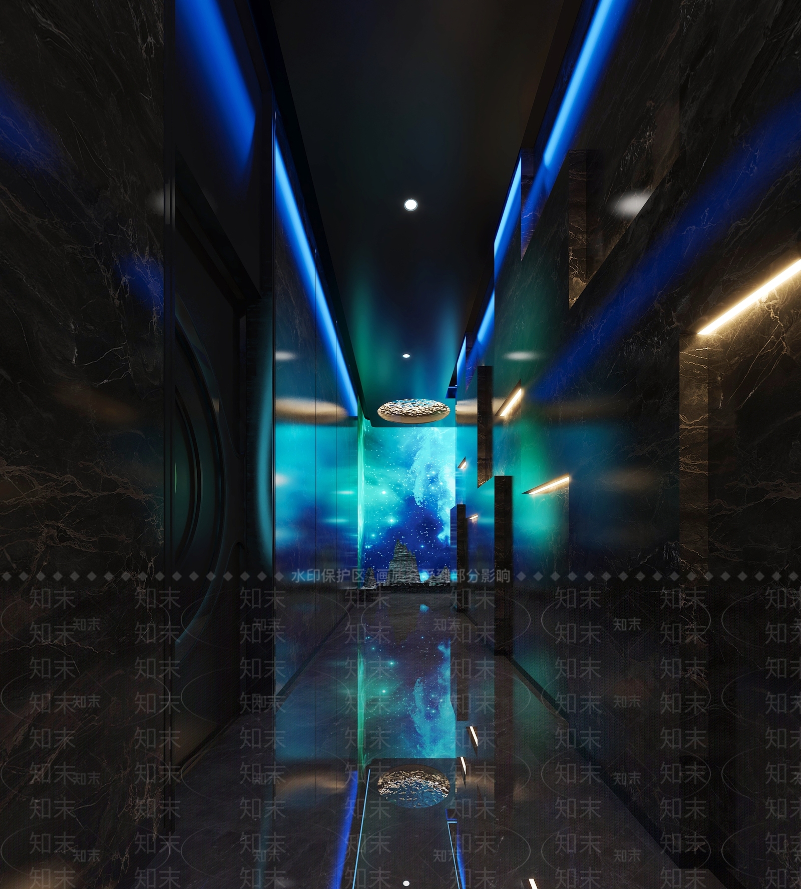 现代酒吧走廊3D模型下载【ID:1156808650】