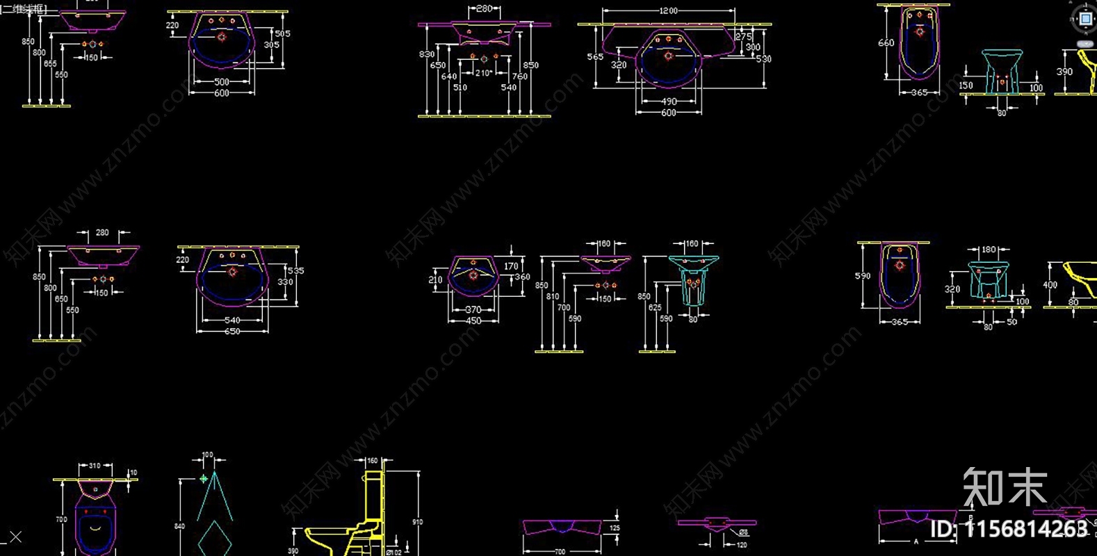 中式建筑图库建筑立面cad施工图下载【ID:1156814263】