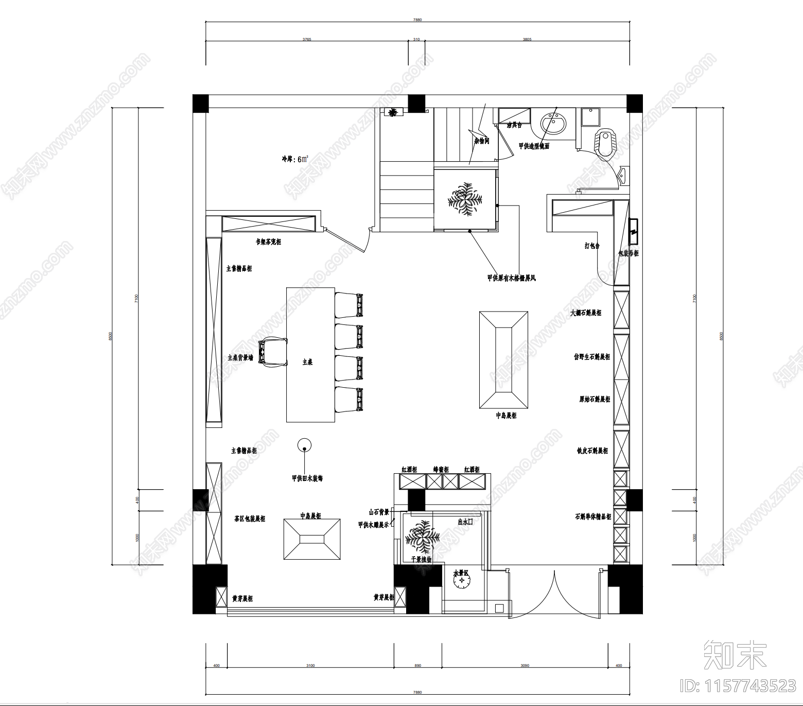 茶室施工图下载【ID:1157743523】