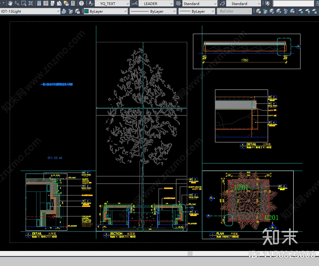 现代酒店室内树池节点大样图施工图下载【ID:1156823600】