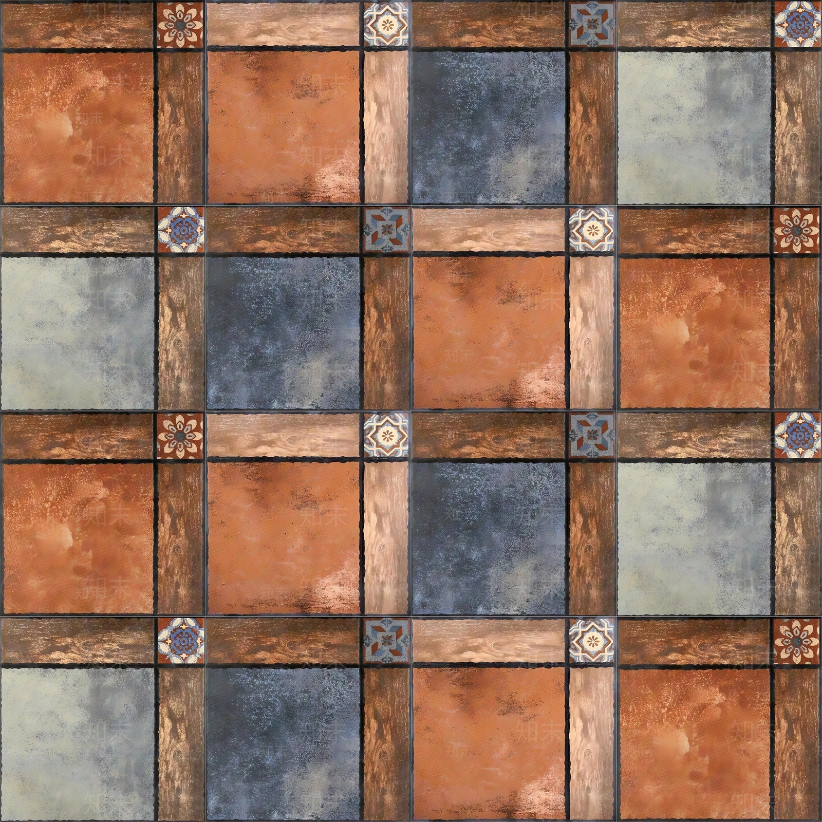 美式乡村地中海田园阳台砖贴图下载【ID:1156826709】