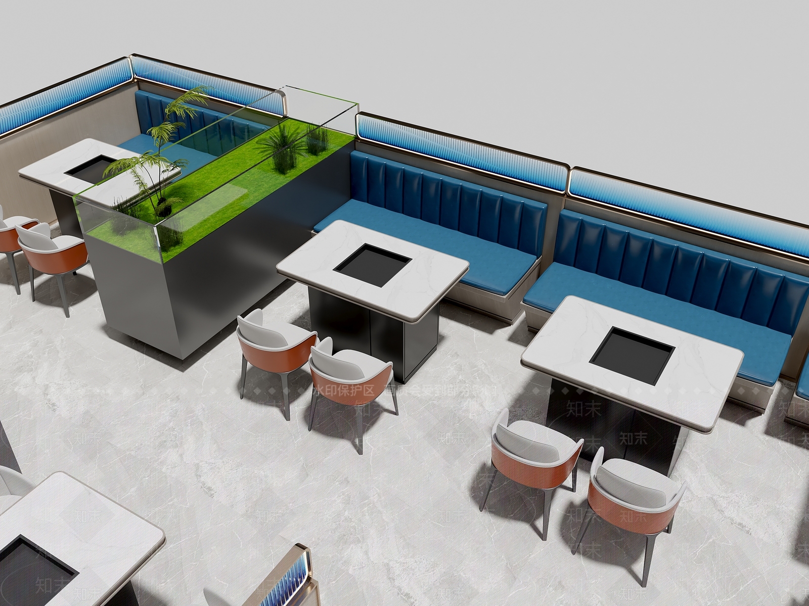 现代卡座沙发3D模型下载【ID:1156827201】