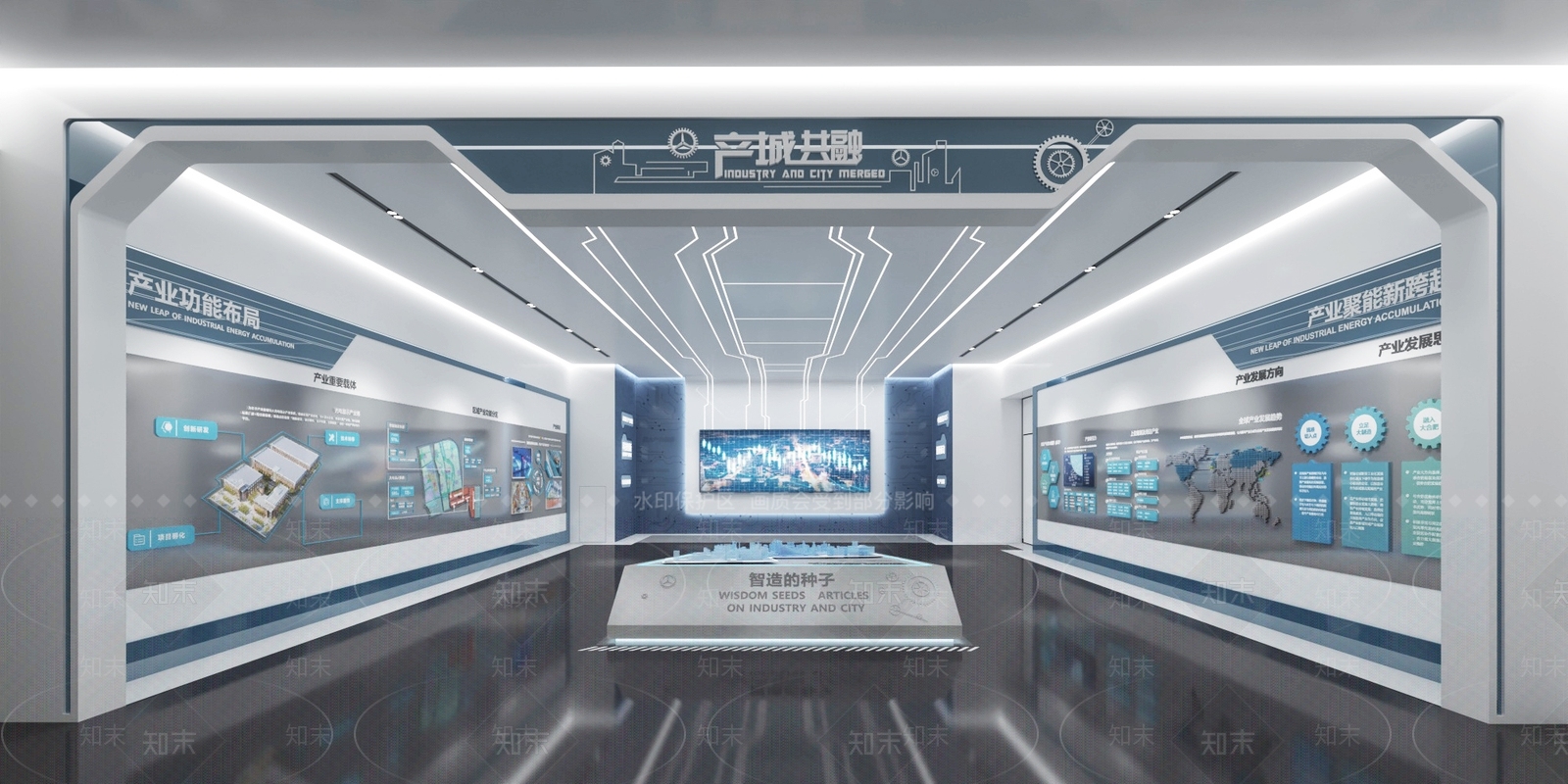 现代科技展厅SU模型下载【ID:1157085894】