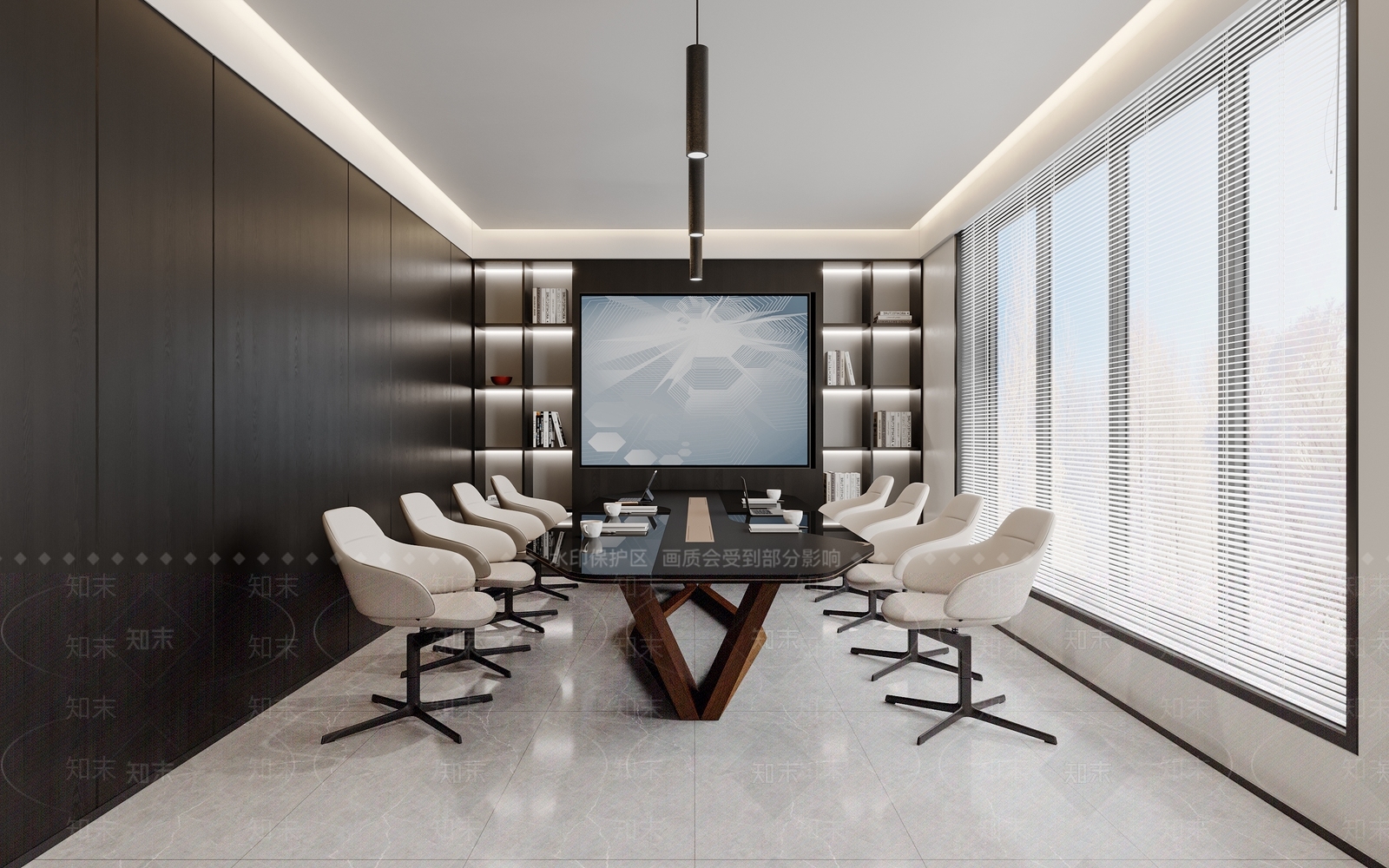 现代办公大厅3D模型下载【ID:1156828443】