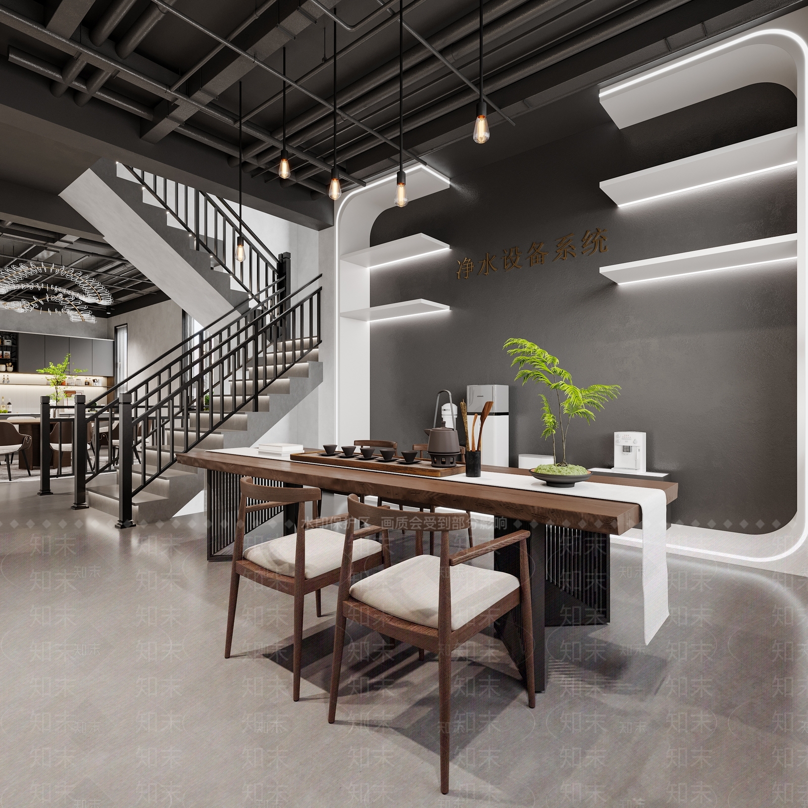 现代办公大厅3D模型下载【ID:1156828443】