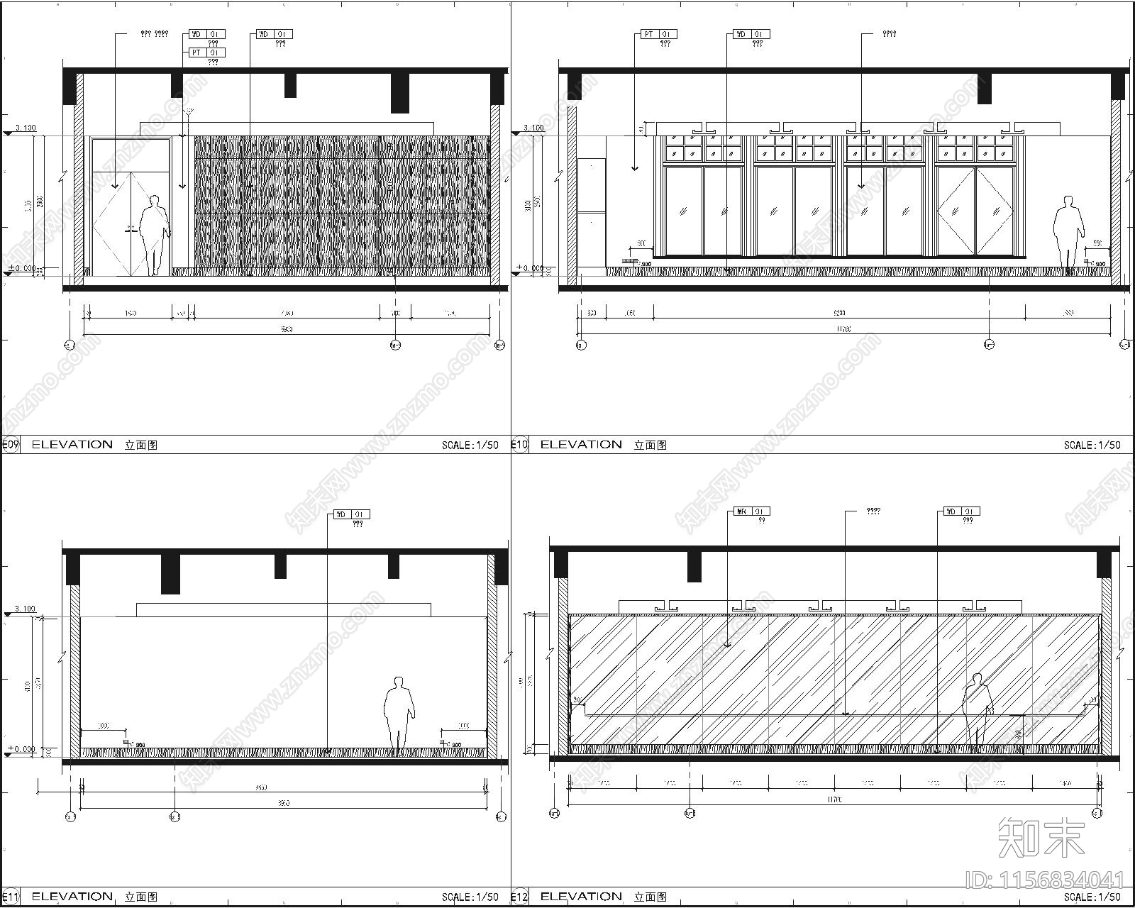 养老会所4号cad施工图下载【ID:1156834041】