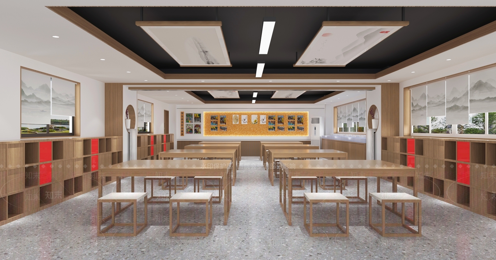 新中式画室3D模型下载【ID:1156834853】