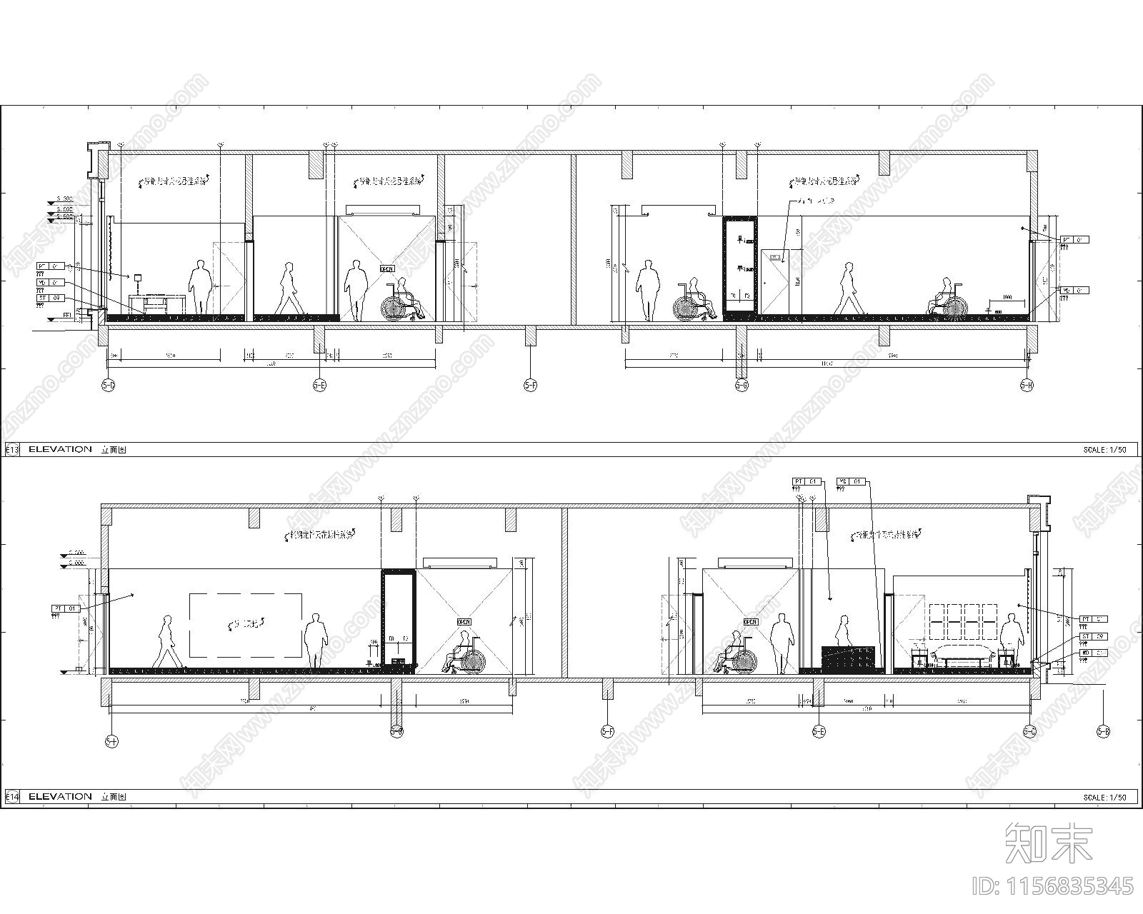 养老社区会所5号cad施工图下载【ID:1156835345】