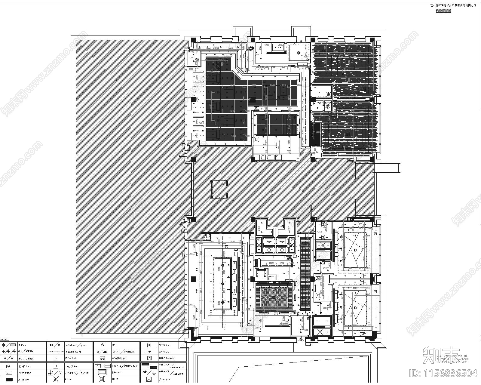 郑州私人会所cad施工图下载【ID:1156836504】