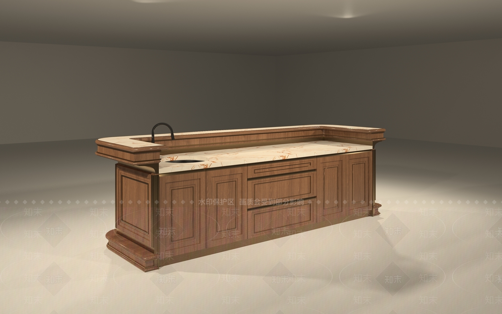 欧式古典酒吧台3D模型下载【ID:1156845062】