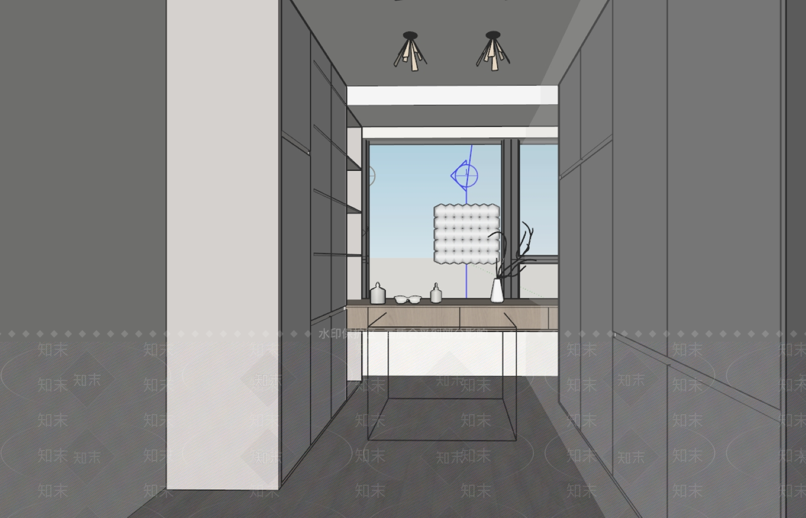 现代衣帽间SU模型下载【ID:1156849856】