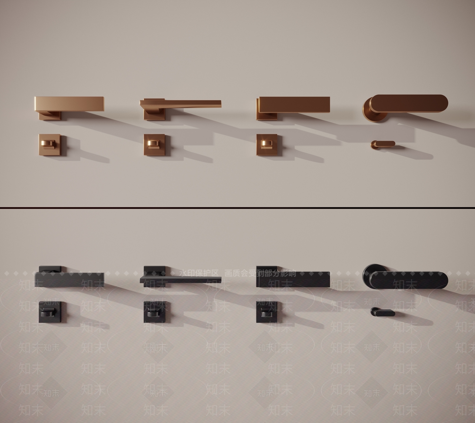 现代门把手SU模型下载【ID:1156850356】