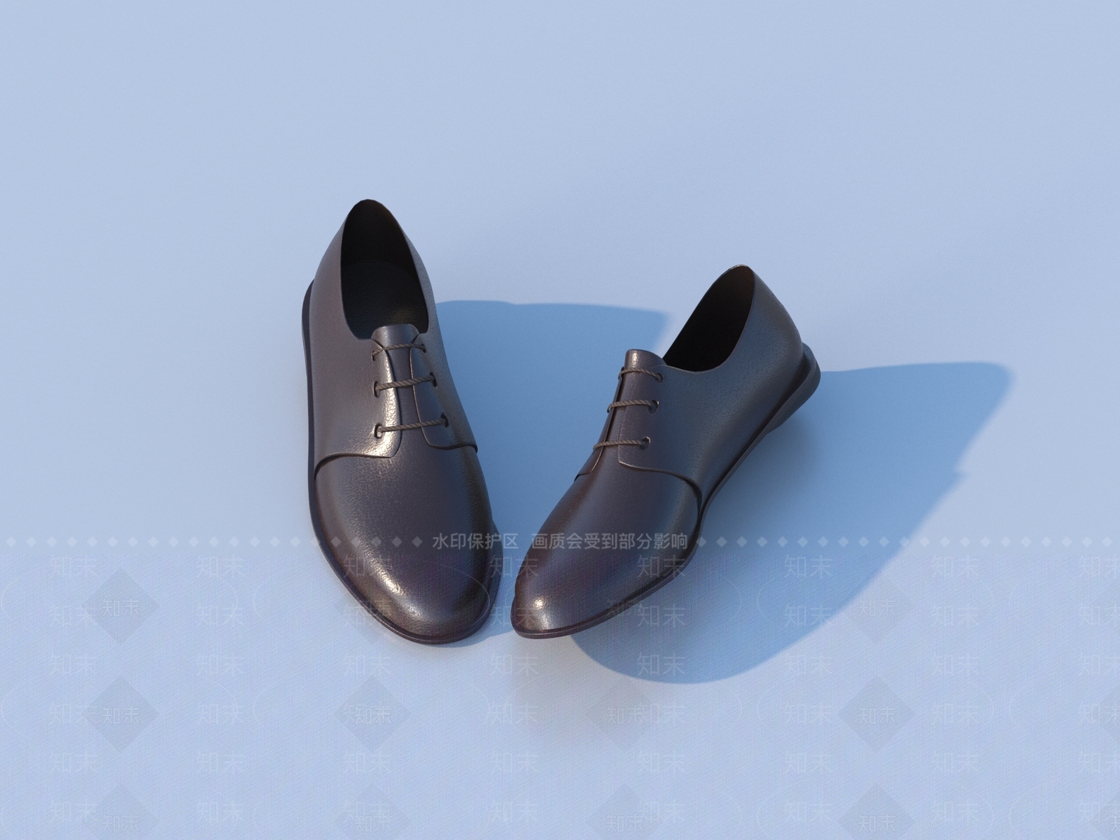 现代男皮鞋3D模型下载【ID:1156852192】