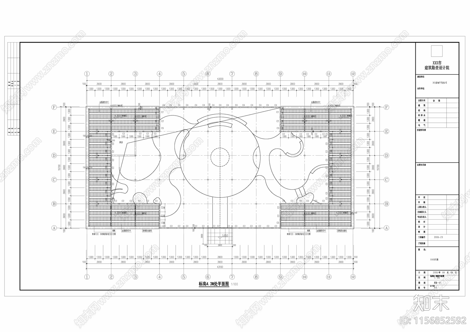 温室阳光房建筑cad施工图下载【ID:1156852592】