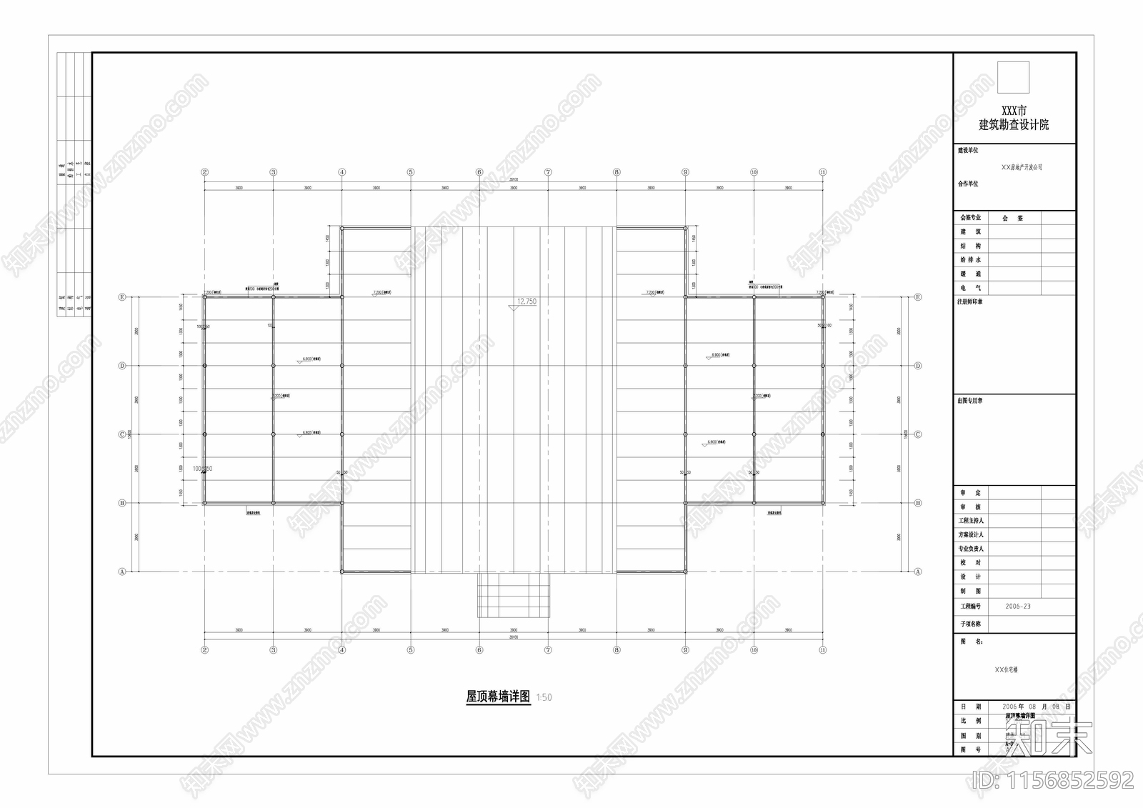 温室阳光房建筑cad施工图下载【ID:1156852592】