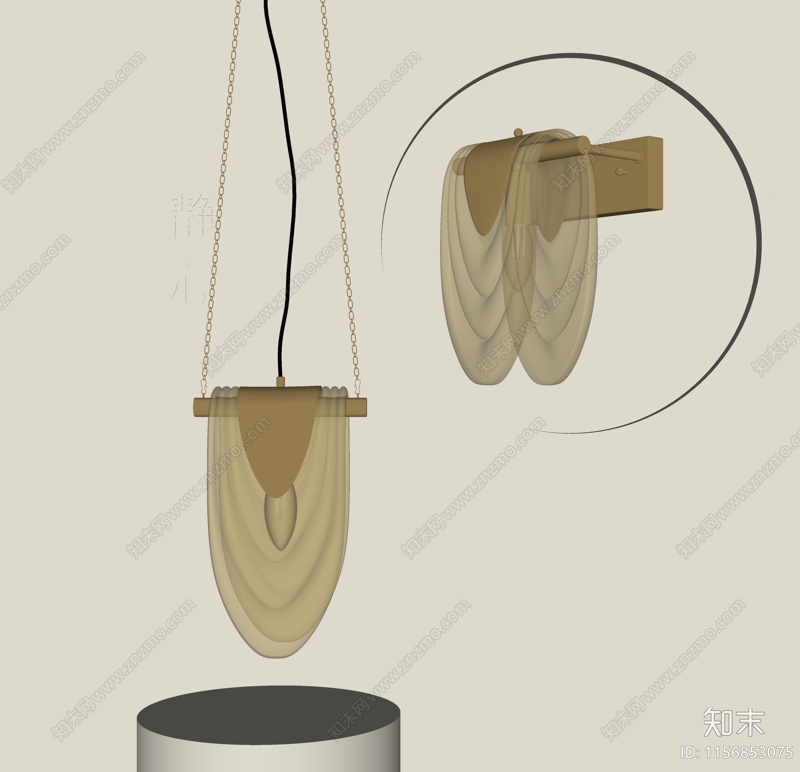 现代吊灯壁灯组合SU模型下载【ID:1156853075】