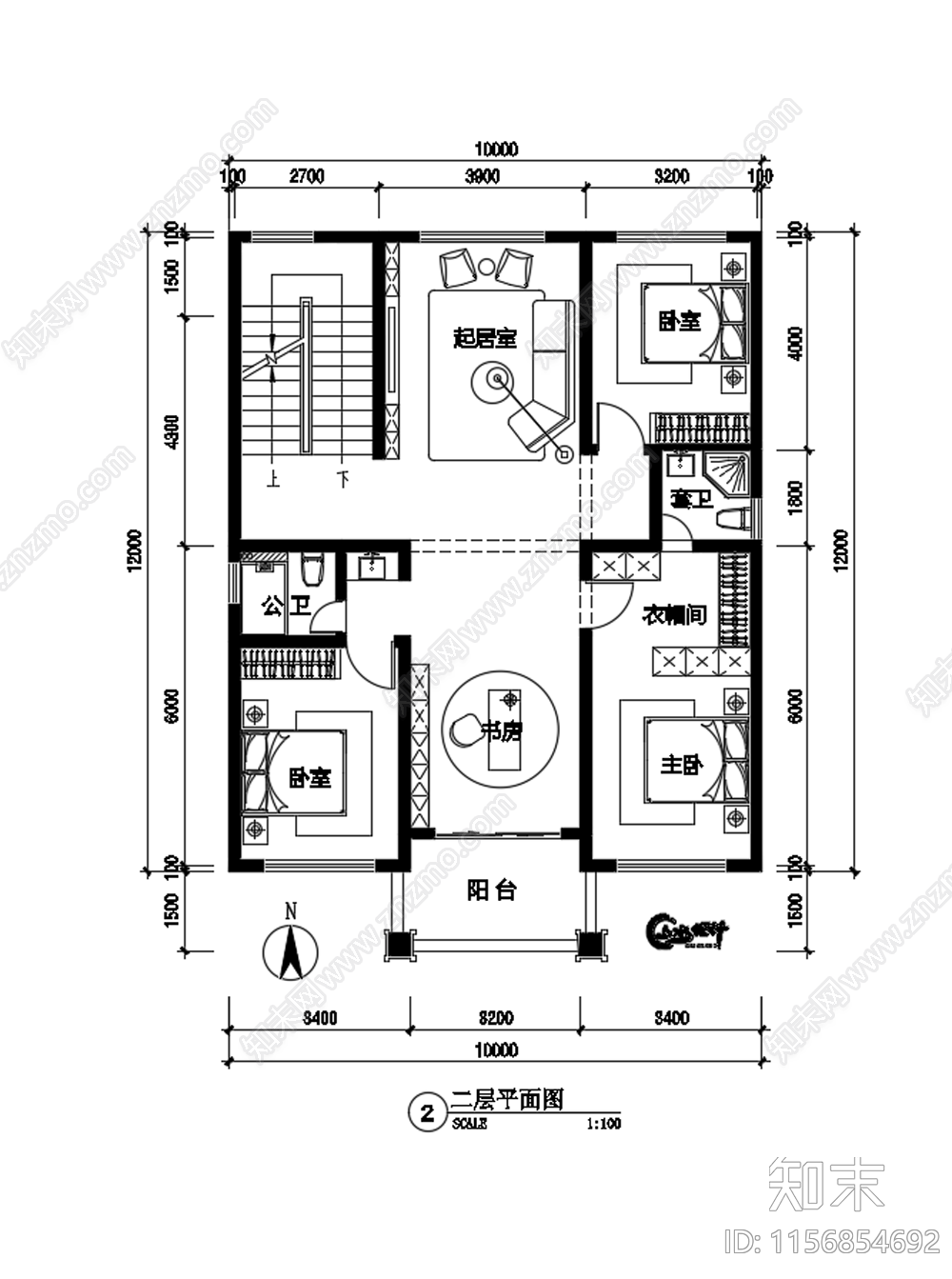 农村自建房120平米面宽10米进深12米施工图下载【ID:1156854692】