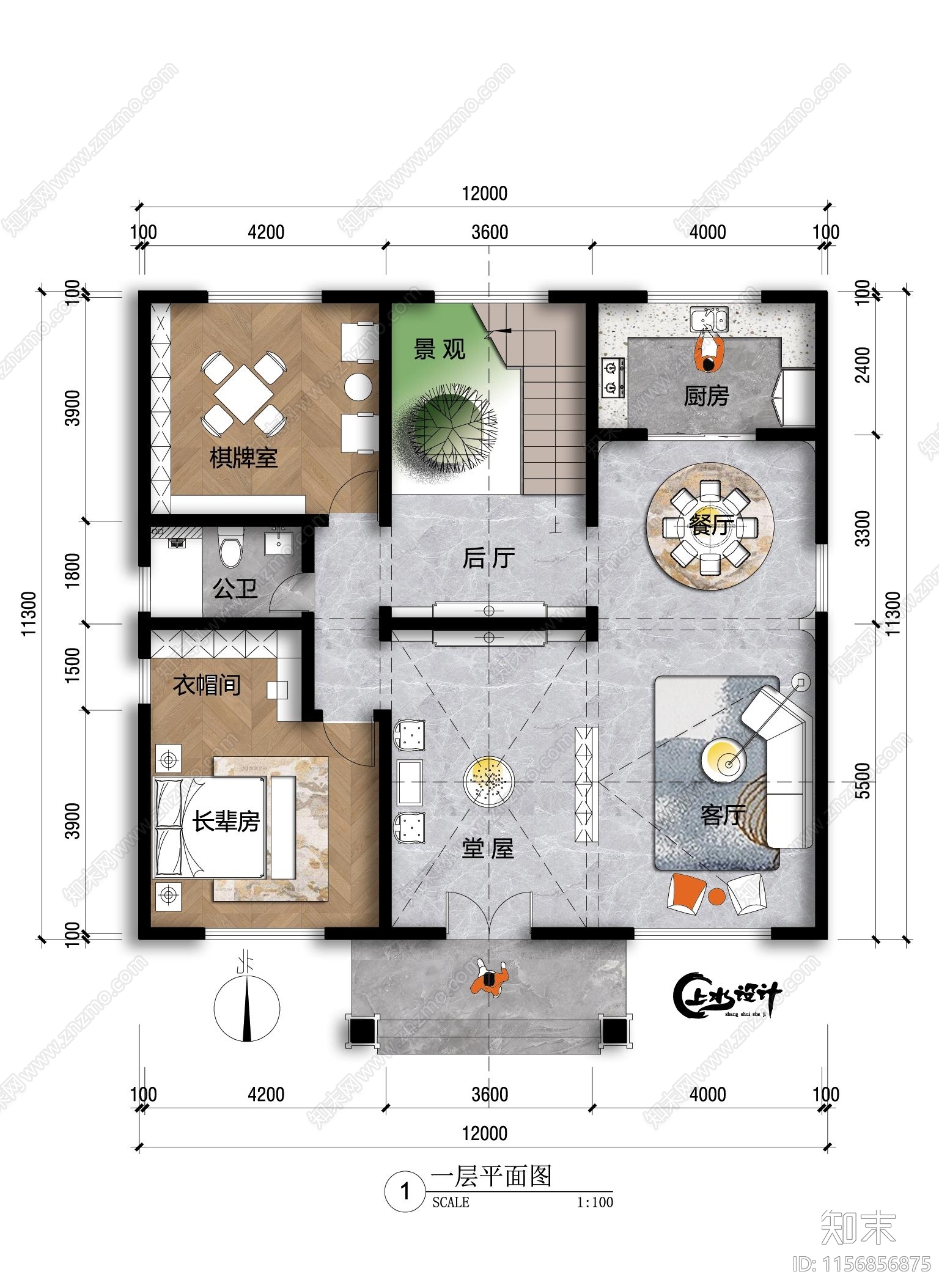 自建房面宽12米进深11米施工图下载【ID:1156856875】